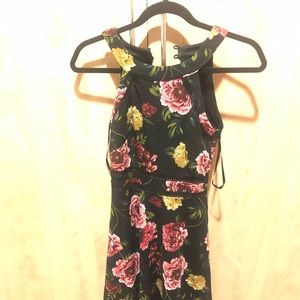 Floral black dress, junior size 1.